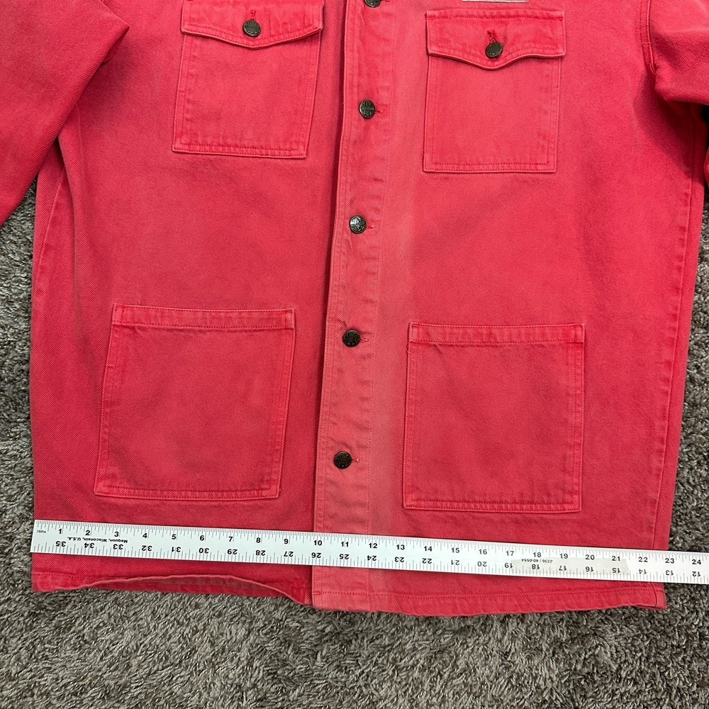 Vintage JL Colebrook Chore Jacket Red Small Barn Retro Denim Western Classic - Picture 11 of 11